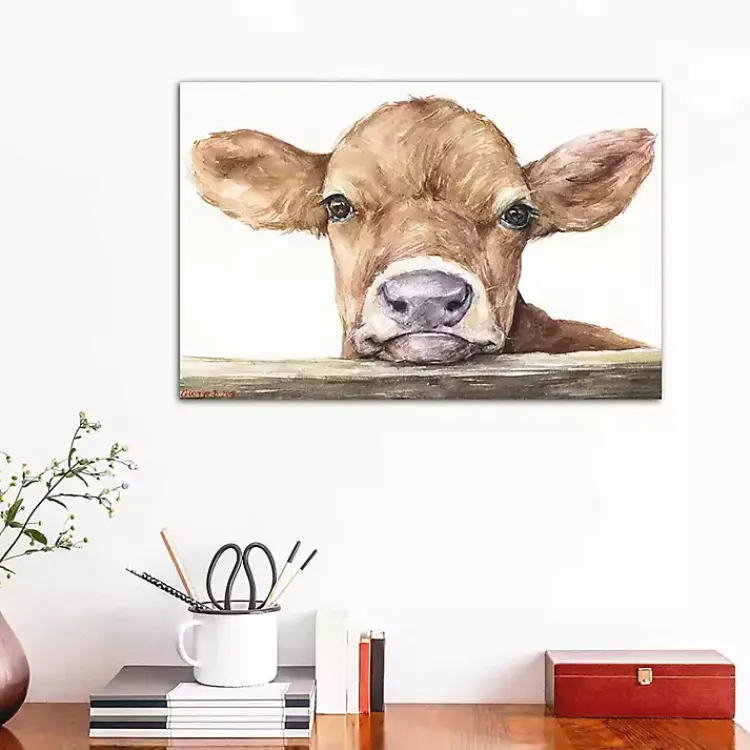 Kirklands Home Calf Canvas Art Print, 26x18 Brown Discount
