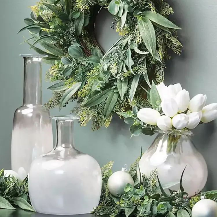 Stems & Bouquets>Kirklands Home Cali Eucalyptus Garland Green