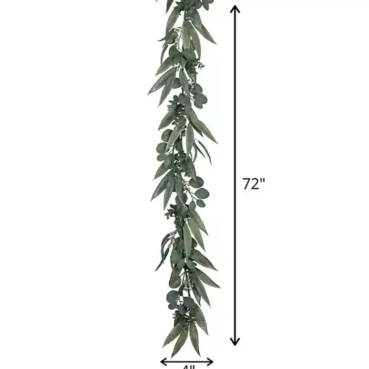 Stems & Bouquets>Kirklands Home Cali Eucalyptus Garland Green