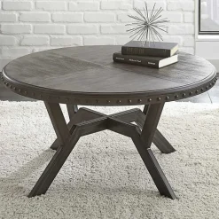 Kirklands Home Calvert Round Coffee Table Gray Sale