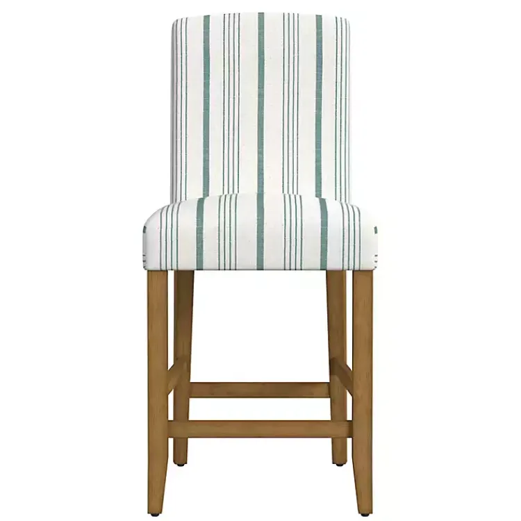 Kirklands Home Calypso Striped Upholstered Counter Stool