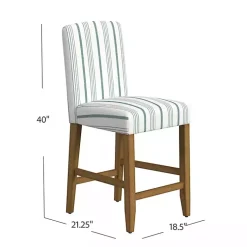 Kirklands Home Calypso Striped Upholstered Counter Stool