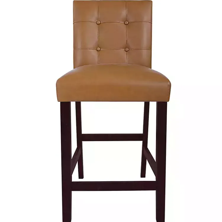 Kirklands Home Camel Faux Leather Jeremy Counter Stools, Set of 2 Brown Online
