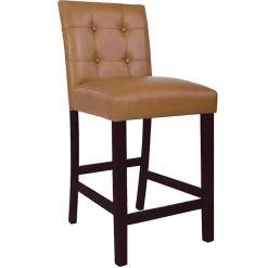 Kirklands Home Camel Faux Leather Jeremy Counter Stools, Set of 2 Brown Online
