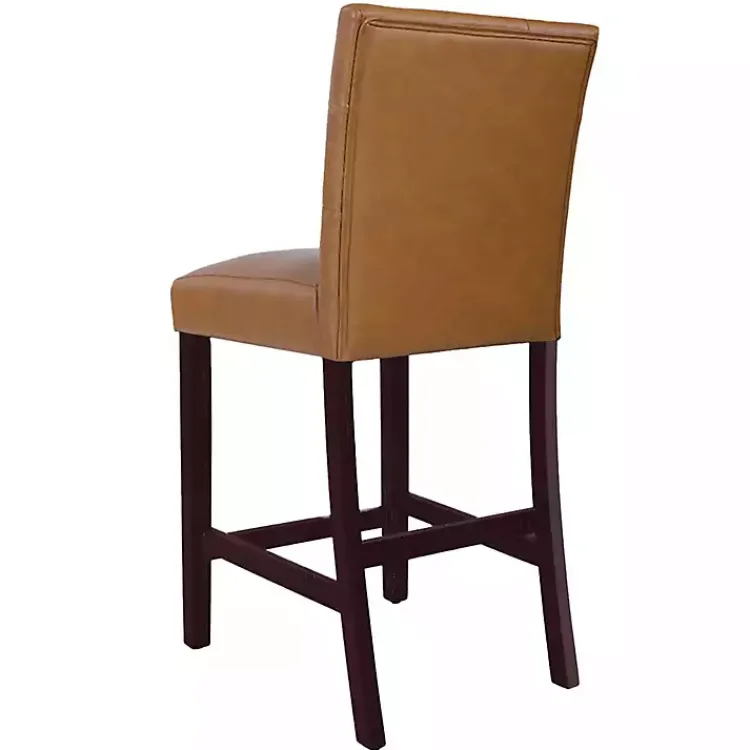 Kirklands Home Camel Faux Leather Jeremy Counter Stools, Set of 2 Brown Online
