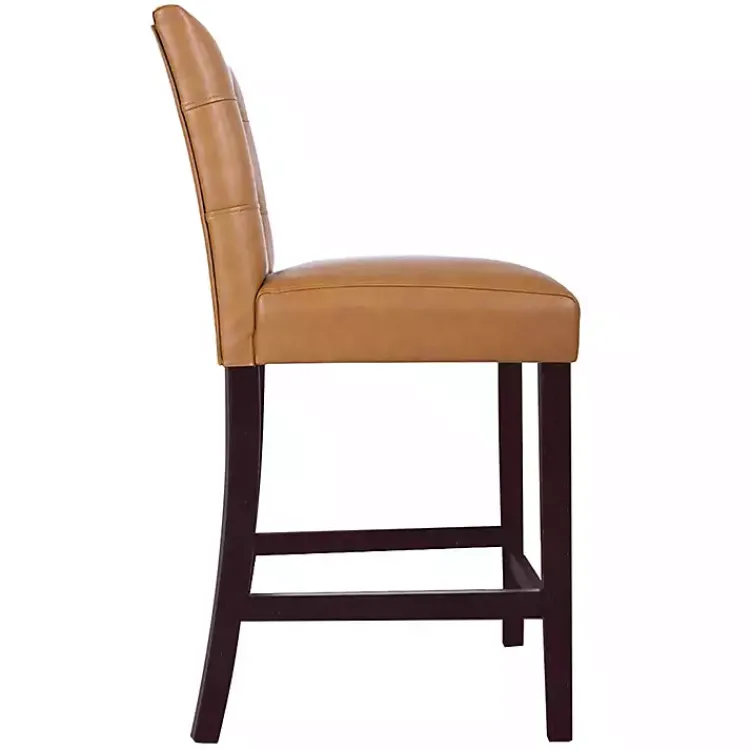 Kirklands Home Camel Faux Leather Jeremy Counter Stools, Set of 2 Brown Online