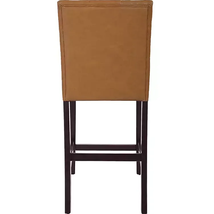 Kirklands Home Camel Faux Leather Jeremy Counter Stools, Set of 2 Brown Online