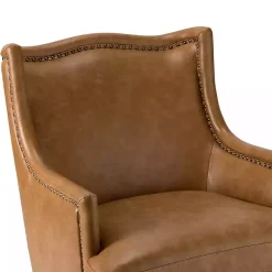 Kirklands Home Camel Faux Leather Ophelia Accent Chair Tan Online