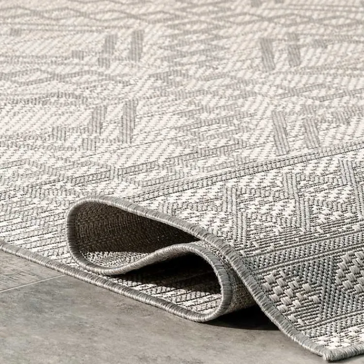 Kirklands Home Cammie Gray Moroccan Geometric Outdoor Rug, 5x8 Online