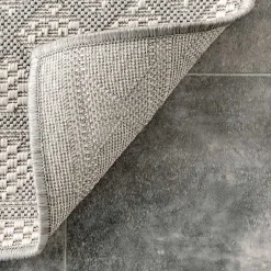Kirklands Home Cammie Gray Moroccan Geometric Outdoor Rug, 5x8 Online