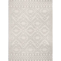 Kirklands Home Cammie Gray Moroccan Geometric Outdoor Rug, 8x10 Outlet