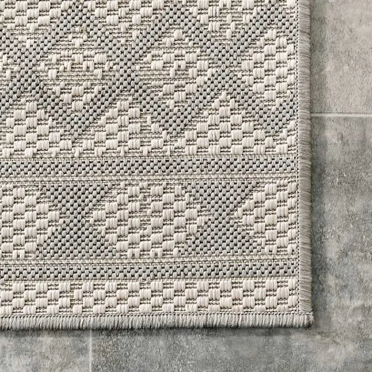 Kirklands Home Cammie Gray Moroccan Geometric Outdoor Rug, 8x10 Outlet