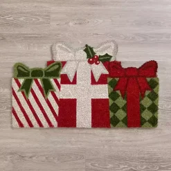 Kirklands Home Candy Cane Christmas Present Doormat Sale