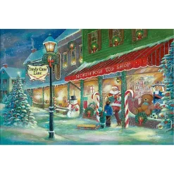 Christmas Art & Wall Decor>Kirklands Home Candy Cane Lane Canvas Art Print Multi