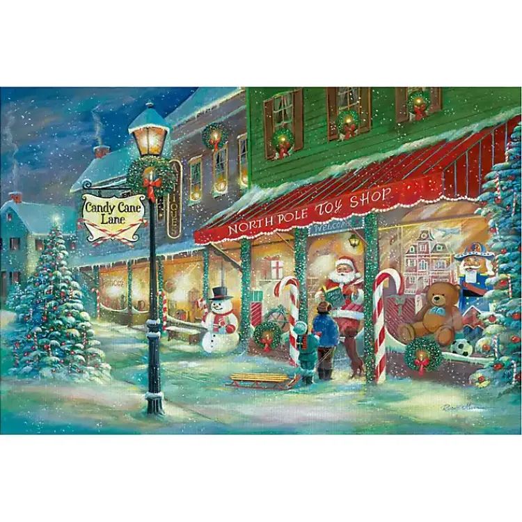 Christmas Art & Wall Decor>Kirklands Home Candy Cane Lane Canvas Art Print Multi