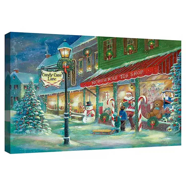 Christmas Art & Wall Decor>Kirklands Home Candy Cane Lane Canvas Art Print Multi