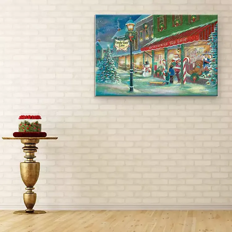 Christmas Art & Wall Decor>Kirklands Home Candy Cane Lane Canvas Art Print Multi