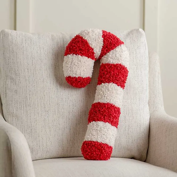 Pillows>Kirklands Home Candy Cane Shaped Pillow