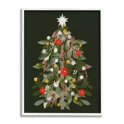 Christmas Art & Wall Decor>Kirklands Home Candy Cane Tree Framed Art Print Green