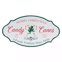 Christmas Art & Wall Decor>Kirklands Home Candy Canes Metal Wall Plaque