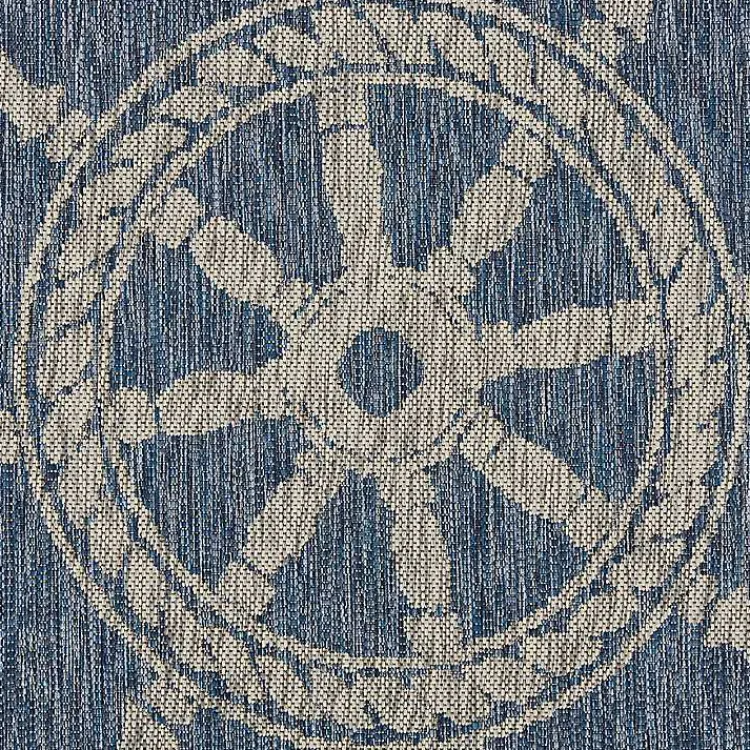 Kirklands Home Captiva Nautical Helm Outdoor Area Rug, 5x7 Sale