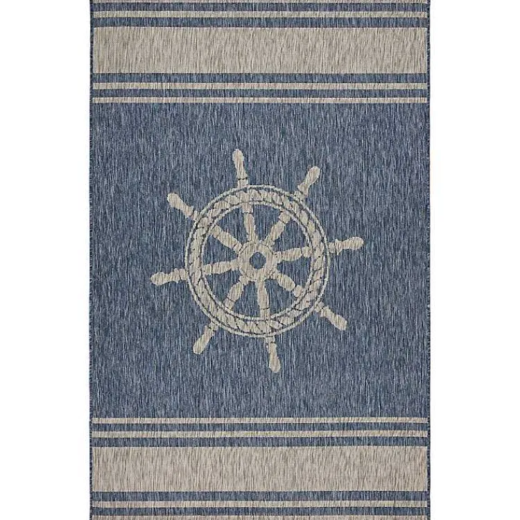 Kirklands Home Captiva Nautical Helm Outdoor Area Rug, 7x9 Outlet