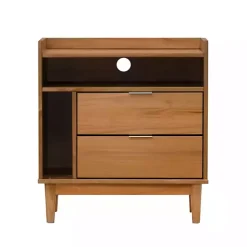 Kirklands Home Caramel Pine 2-Drawer Nightstand Brown Discount