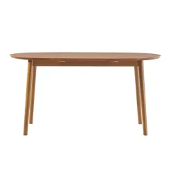Kirklands Home Caramel Wood Oval Dining Table with Leaf Tan Best