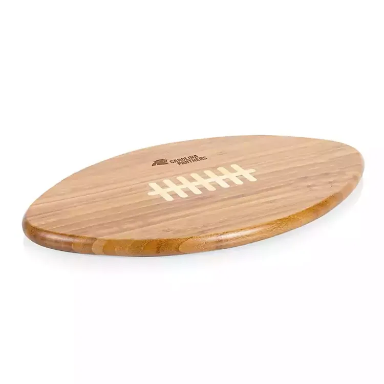 Kirklands Home Carolina Panthers Bamboo Football Cutting Board Tan New