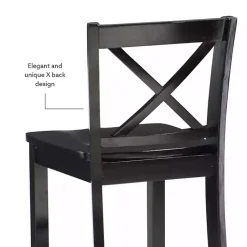 Kirklands Home Carter X-Back Counter Stool Black Outlet