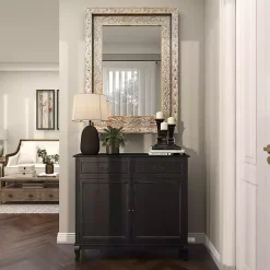 Kirklands Home Carved Floral Mango Wood Mirror Sale
