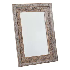 Kirklands Home Carved Floral Mango Wood Mirror Sale