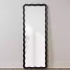 Kirklands Home Catorina Black Wavy Leaner Mirror New