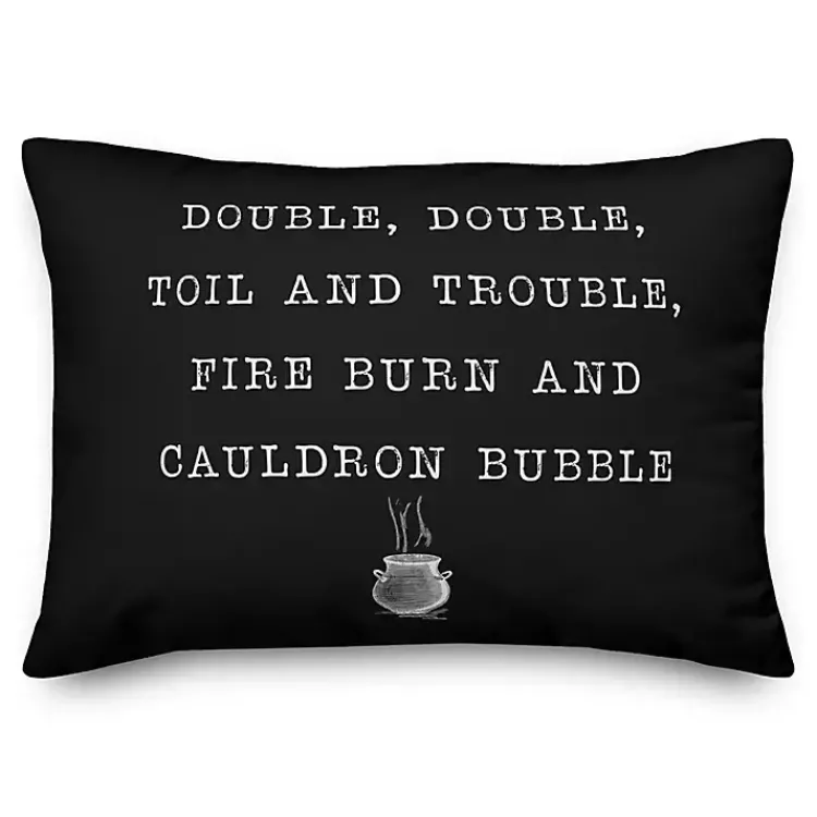 Halloween>Kirklands Home Cauldron Bubble Throw Pillow Black