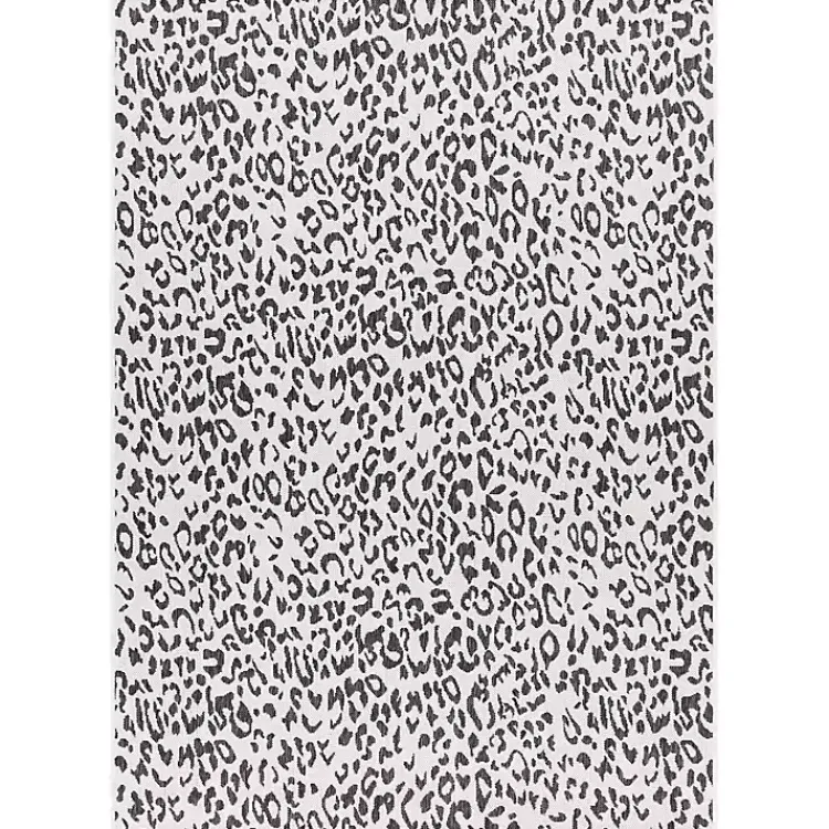 Kirklands Home Cauli Leopard Print Outdoor Rug, 4x5 Black Sale