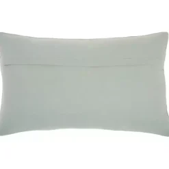 Pillows>Kirklands Home Celadon Beaded Floral Motif Lumbar Pillow Blue