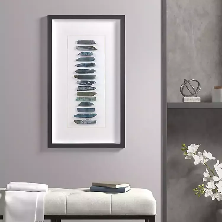 Kirklands Home Cerulean Agate Martha Stewart Shadowbox Plaque New