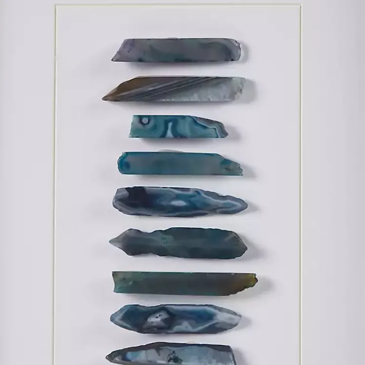 Kirklands Home Cerulean Agate Martha Stewart Shadowbox Plaque New