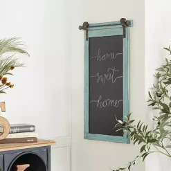 Memo & Chalkboards>Kirklands Home Cerulean Distressed Blackboard Wall Plaque Blue