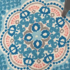 Kirklands Home Cerulean Medallion Outdoor Area Rug, 5x7 Hot