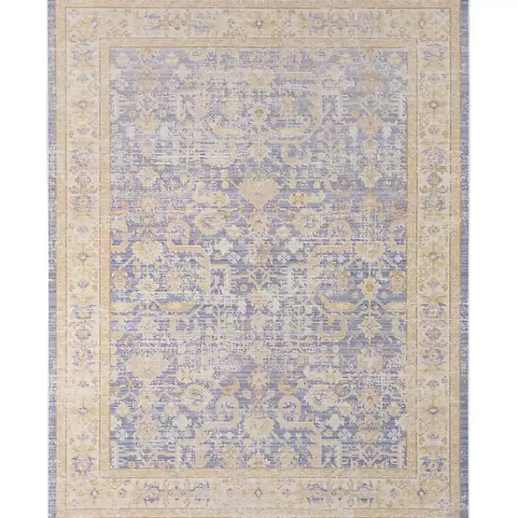 Kirklands Home Cerulean Vintage Border Area Rug, 5x7 Blue Best
