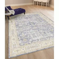 Kirklands Home Cerulean Vintage Border Area Rug, 5x7 Blue Best