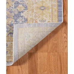 Kirklands Home Cerulean Vintage Border Area Rug, 5x7 Blue Best