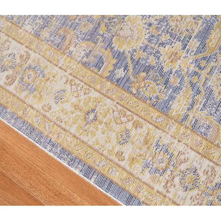 Kirklands Home Cerulean Vintage Border Area Rug, 5x7 Blue Best