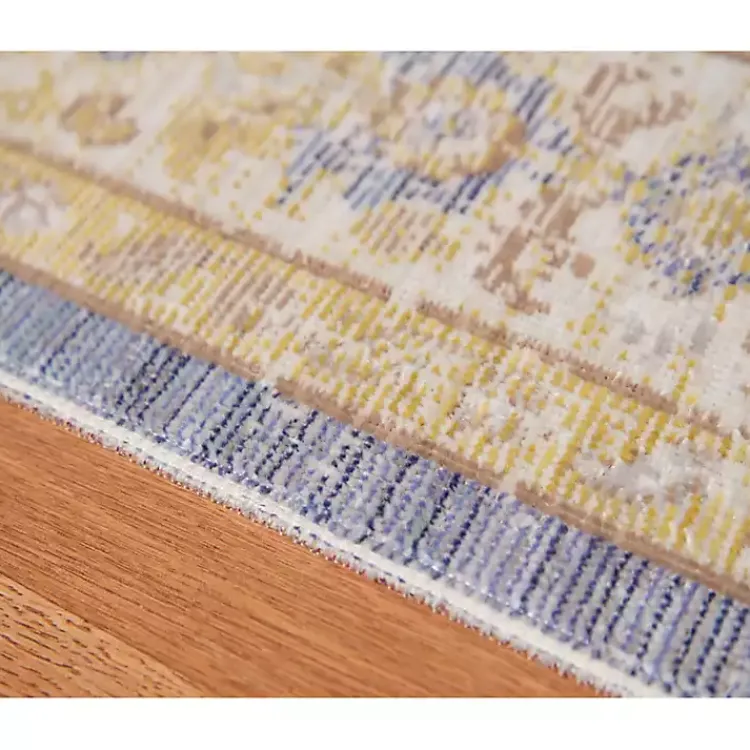 Kirklands Home Cerulean Vintage Border Area Rug, 5x7 Blue Best