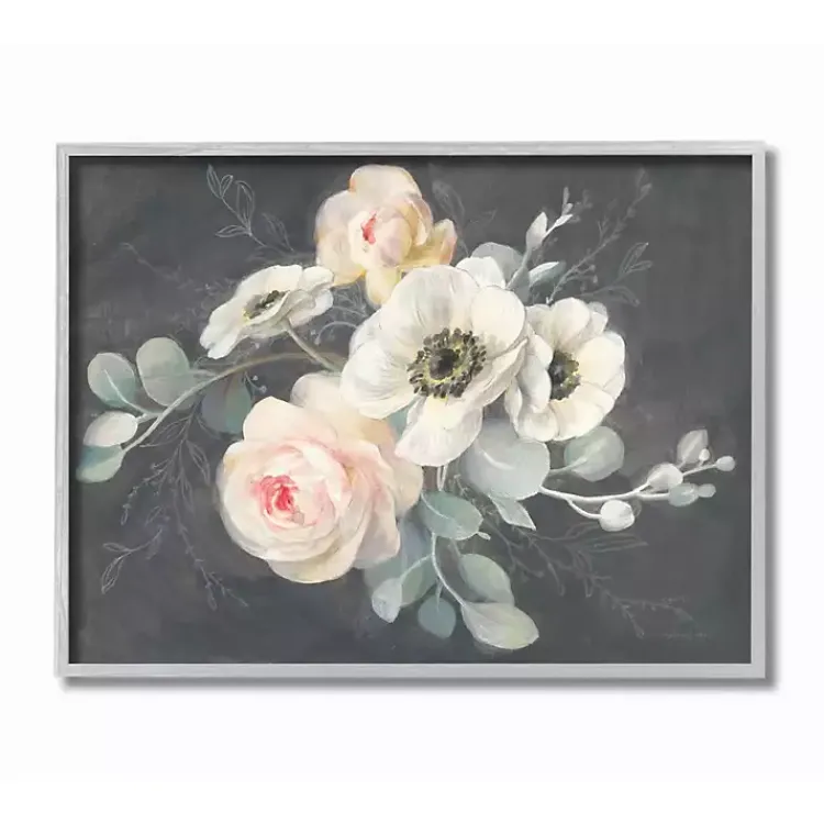 Kirklands Home Chalk Flowers Framed Giclee Canvas Art Print