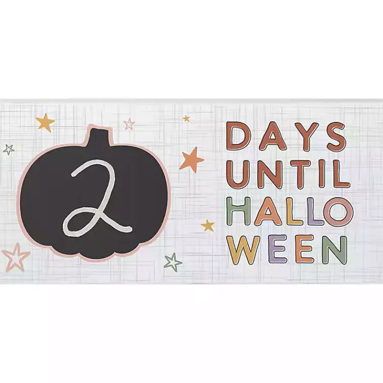 Halloween>Kirklands Home Chalk Halloween Tabletop Countdown White