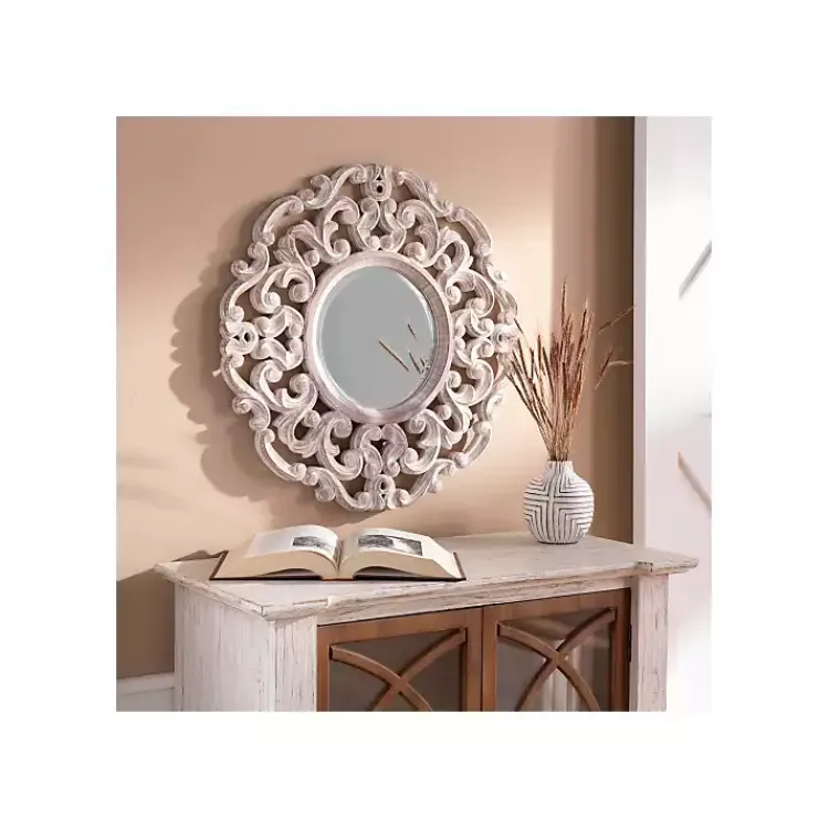 Kirklands Home Champagne Abstract Wood Mirror Discount