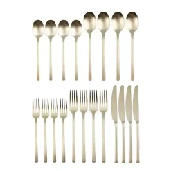 Kirklands Home Champagne Glimmer 20-pc. Flatware Set Gold Discount