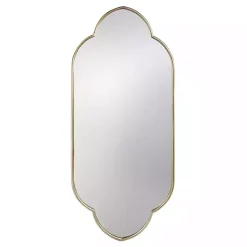 Kirklands Home Champagne Gold Long Quatrefoil Mirror Best